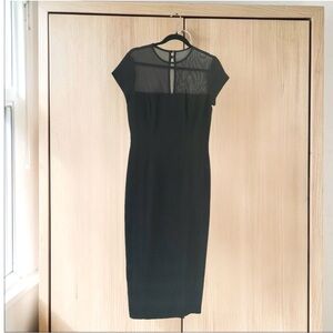 Vintage Kathryn Conover By Night Black Cocktail Midi Dress Size 8